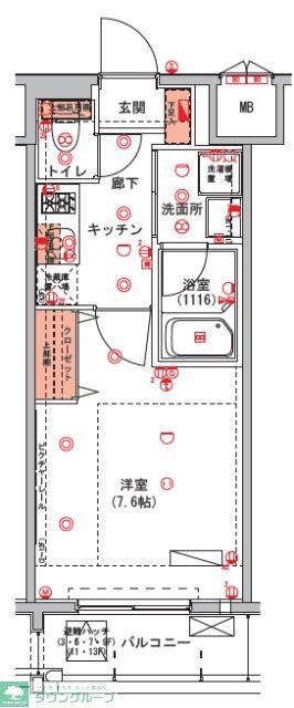 ハーモニーレジデンス門前仲町の間取り写真