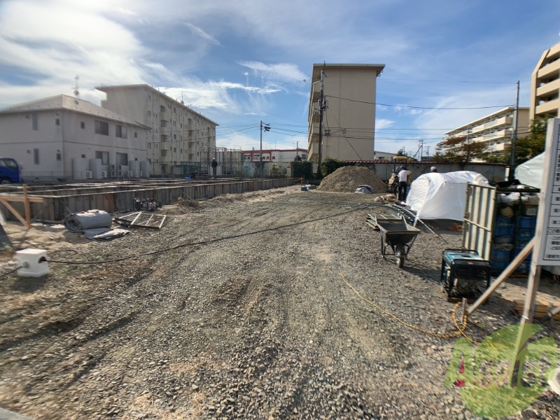 バス・シャワールーム　物件はこちらに建設予定となっております。