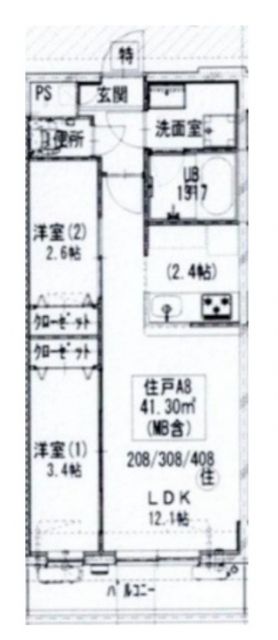 GENOVIA梅島の間取り写真