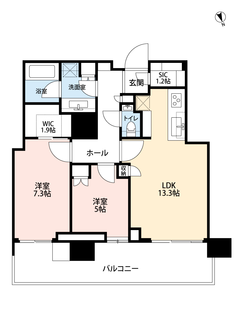 HARUMI FLAGSUN Village T棟の間取り写真