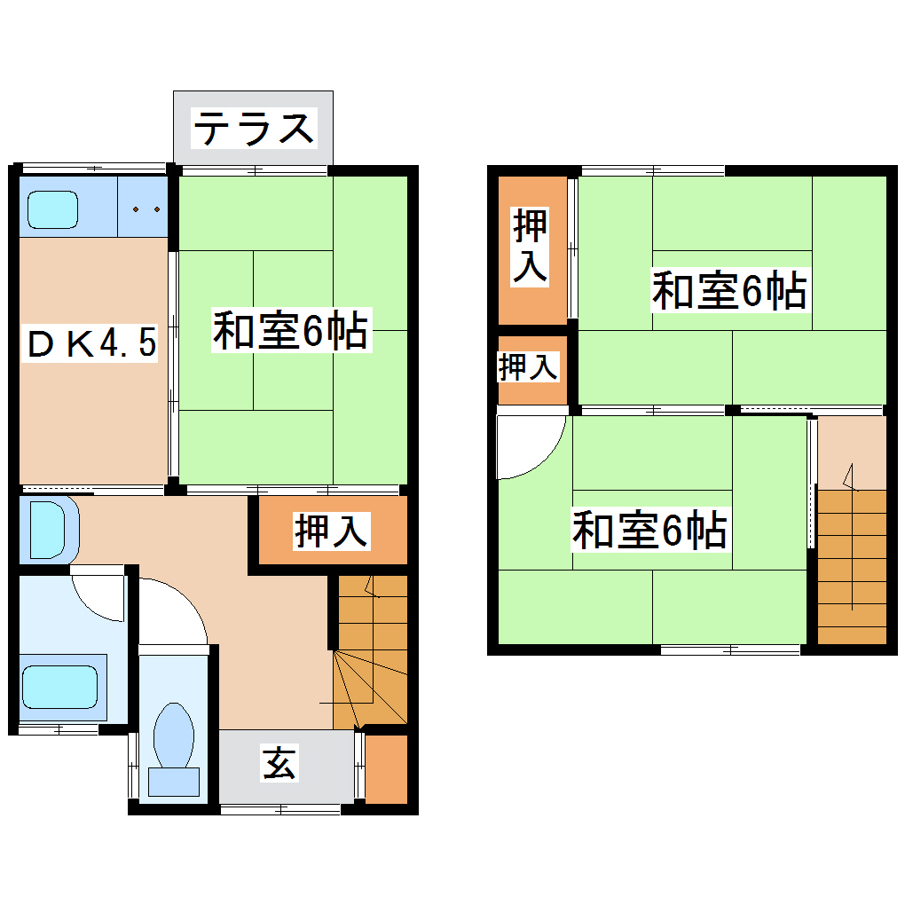 葉室アパートの間取り