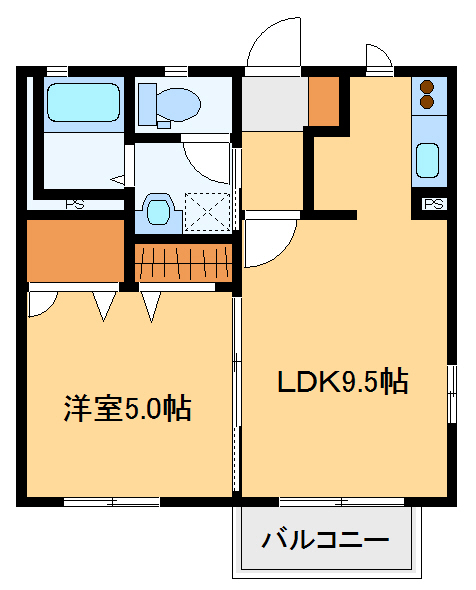 ヴァン・ソレーユ Bの間取り