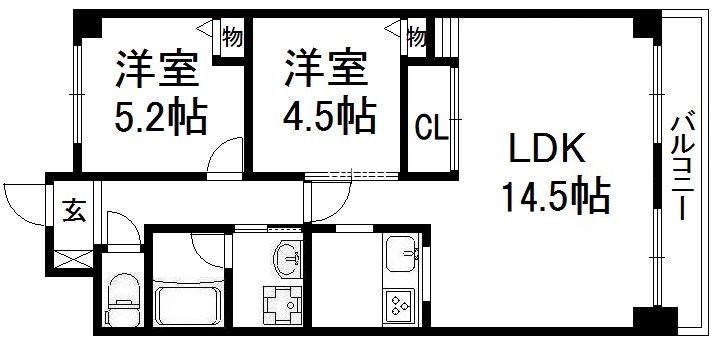 デ・リード桃山本町の間取り