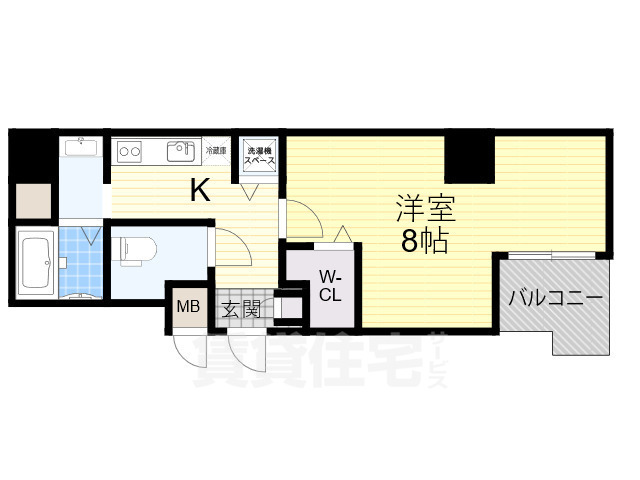 【堺市堺区市之町東のマンションの間取り】