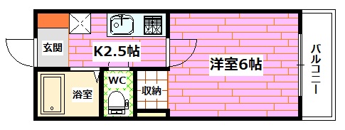 安芸郡海田町浜角のマンションの間取り