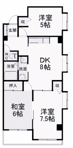 北葛飾郡杉戸町高野台南のマンションの間取り