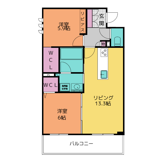 シャーメゾンステージ茜部本郷の間取り