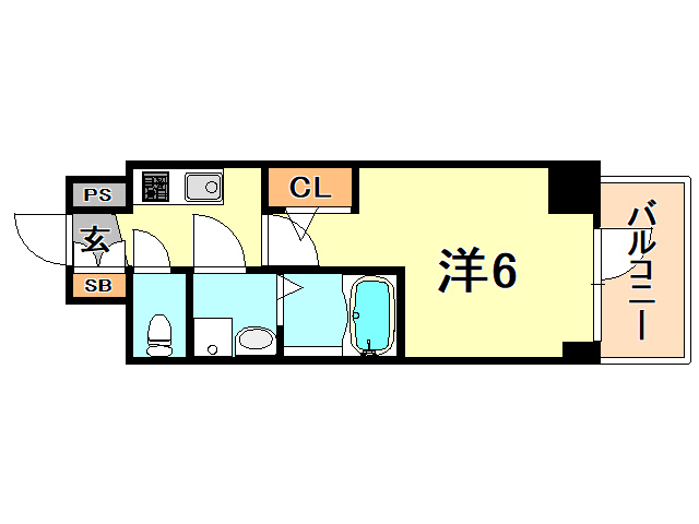 神戸市兵庫区西上橘通のマンションの間取り