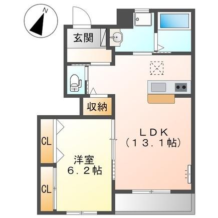 カネハナコートII番館の間取り