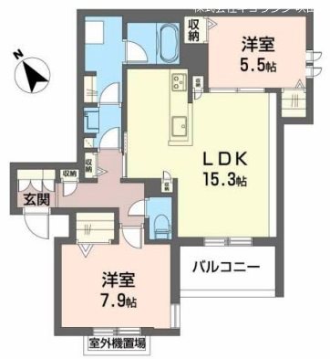 吹田市岸部南のアパートの間取り