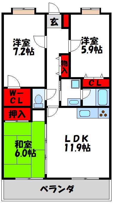 ルシオーレの間取り