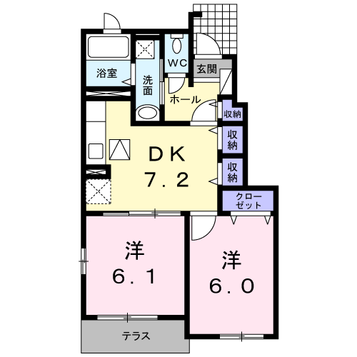 ハナミズキ　Iの間取り