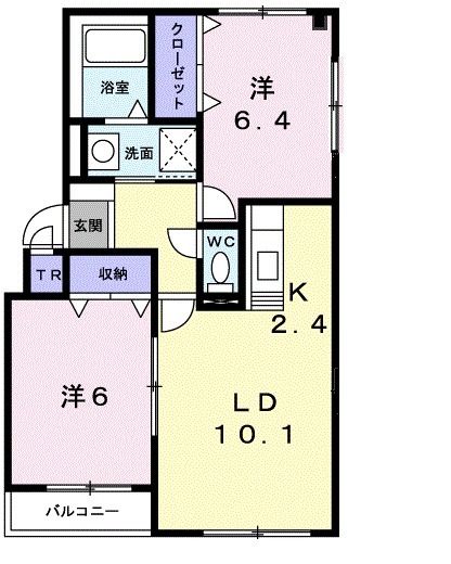 函館市港町のアパートの間取り