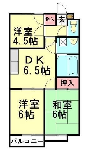 鴻巣市氷川町のアパートの間取り