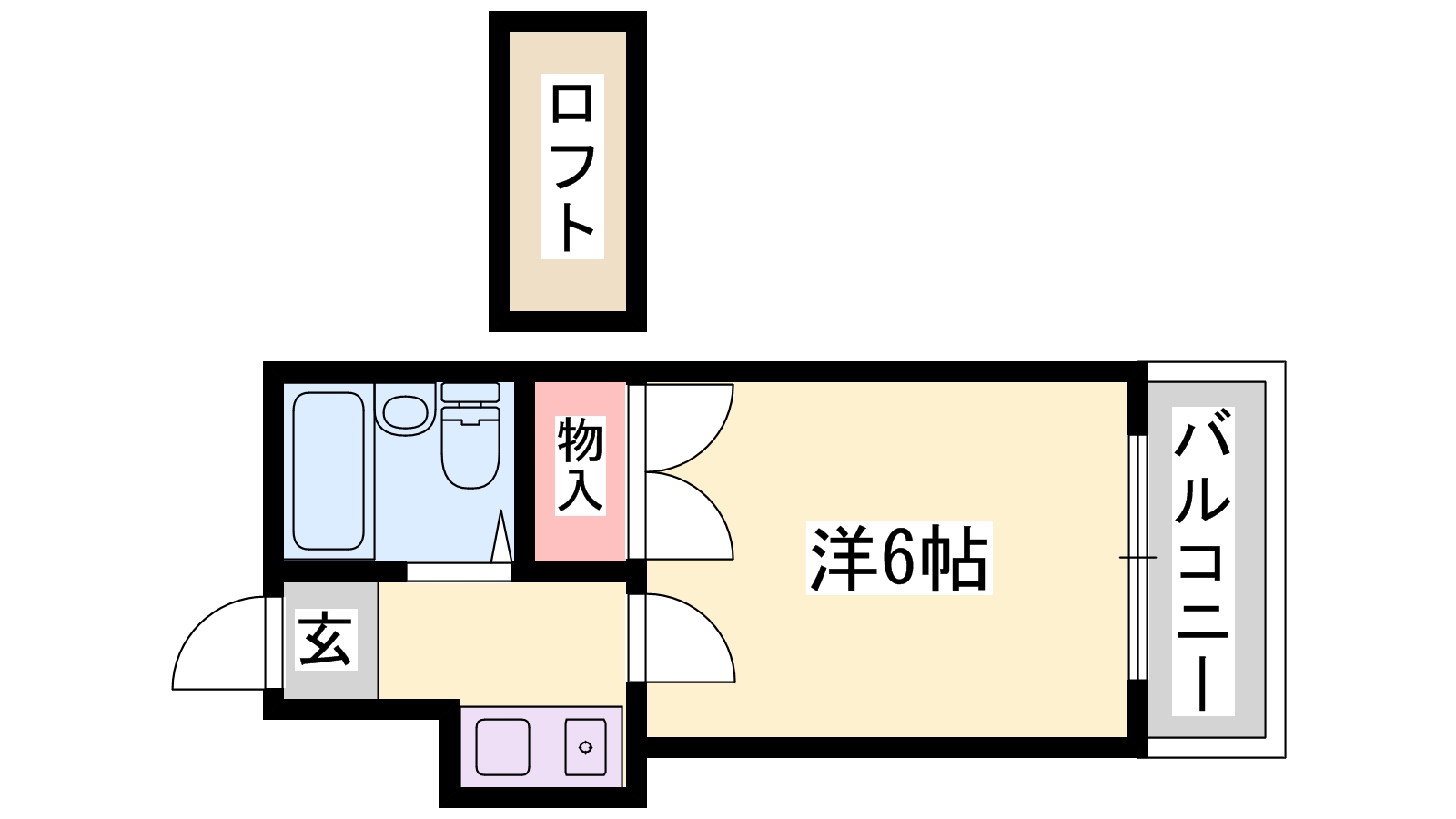 【姫路市飾磨区今在家のアパートの間取り】