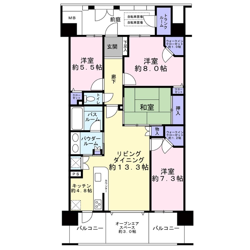 【レイディアントシティ横濱カルティエ11の間取り】