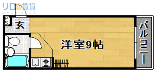 大阪市東淀川区上新庄のマンションの間取り