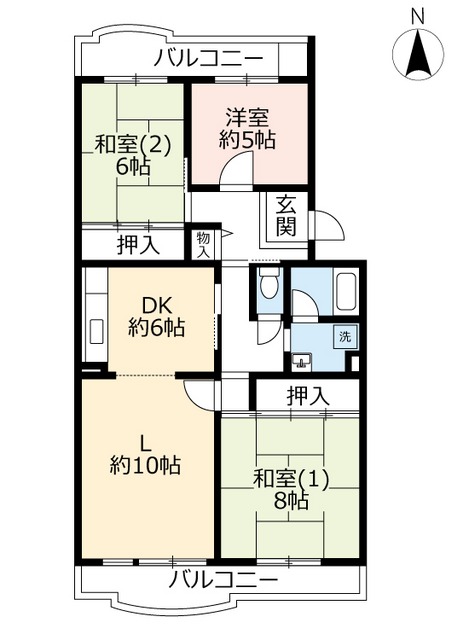 ＵＲ洛西竹の里の間取り