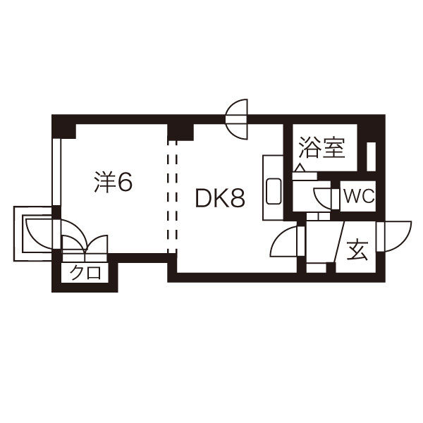 札幌市中央区南二条西のマンションの間取り