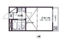 世田谷区梅丘のアパートの間取り