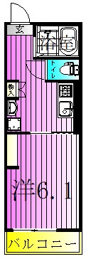 足立区谷中のアパートの間取り