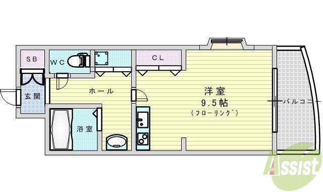 サンロワール江坂の間取り