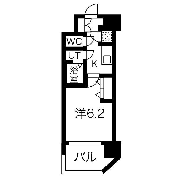 【大阪市天王寺区筆ケ崎町のマンションの間取り】