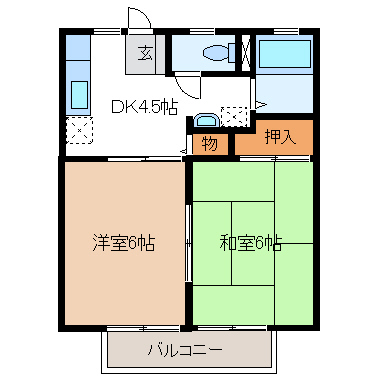 コーポ紫雲BB棟の間取り