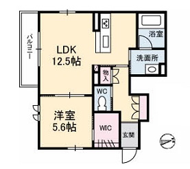 広島市安佐北区可部のアパートの間取り