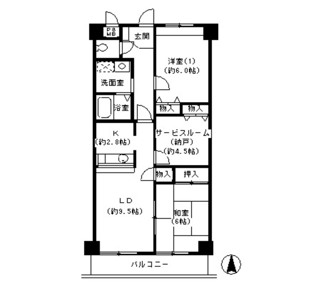 メゾンドール南千里の間取り