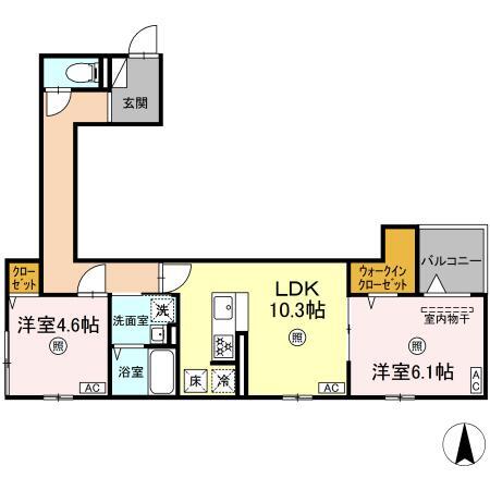 グラナーデ保木間の間取り