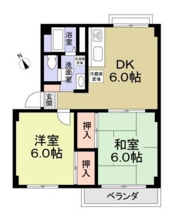 柏市豊町のマンションの間取り