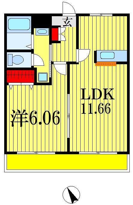 ウエスト　ヒルIIの間取り