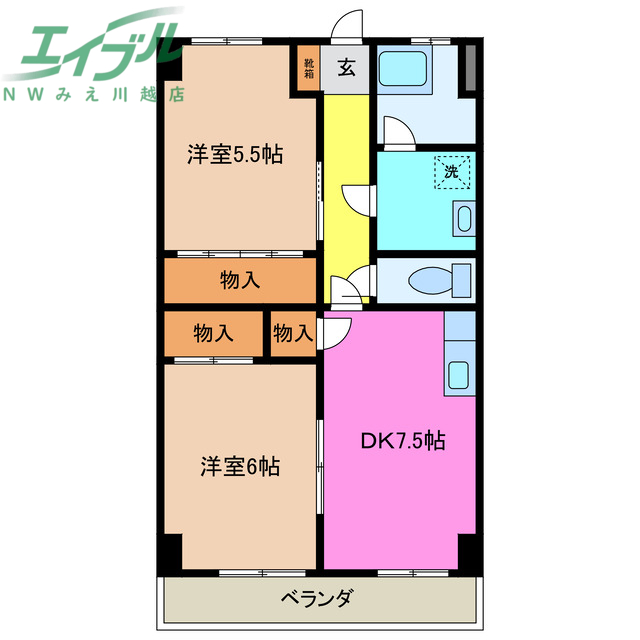 コーポ富田の間取り