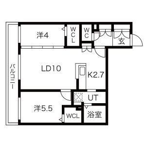 仮称)アルファスクエア菊水2条の間取り