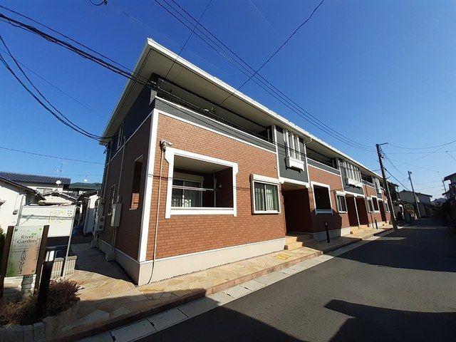 岡山市南区藤田のアパートの建物外観