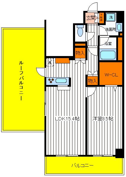 昭島市中神町のマンションの間取り