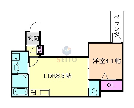 大阪市淀川区田川のアパートの間取り