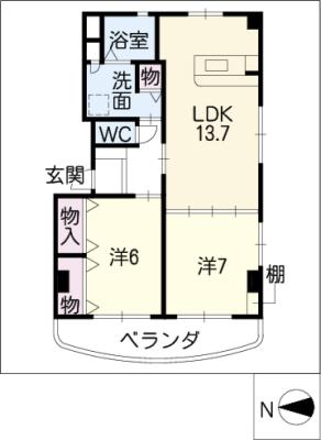 ＴＷＩＮ　ＣＡＭ　ＷＥＳＴの間取り