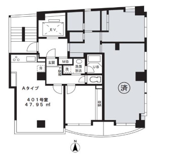 千代田区神田淡路町のマンションの間取り