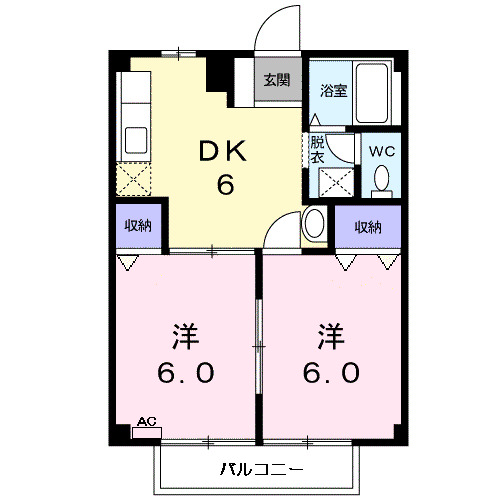 【ドリーミー山中Ａの間取り】