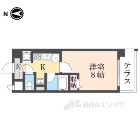 東大阪市若江西新町のマンションの間取り