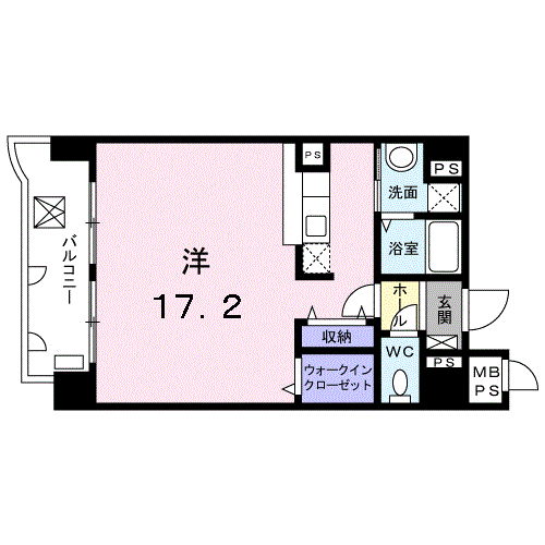 ラ・ペジーブル新町の間取り