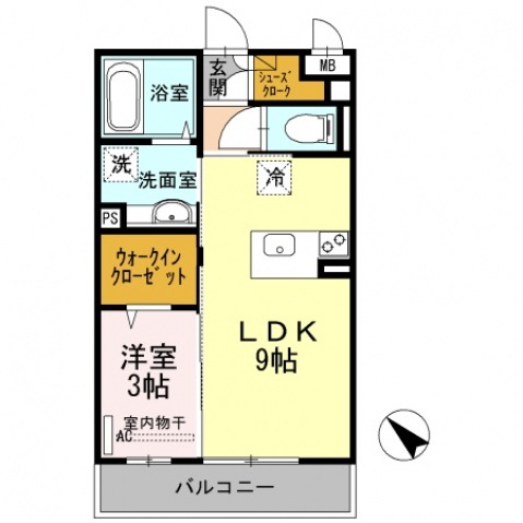 【広島市中区舟入南のアパートの間取り】