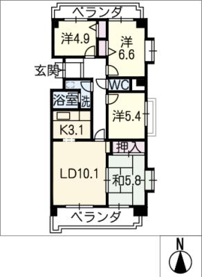 エスポア曙の間取り