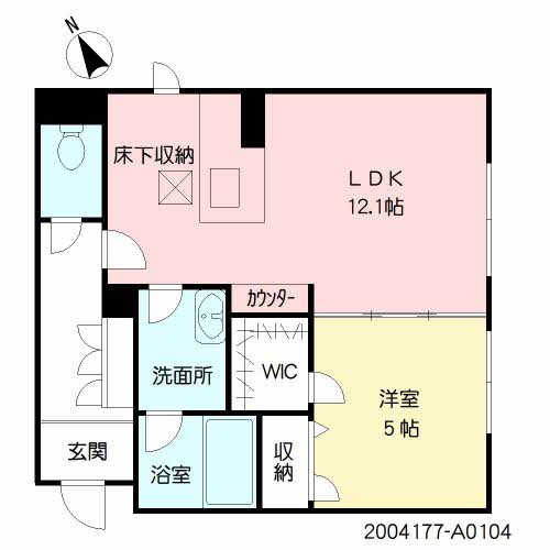 熊本市南区近見のアパートの間取り