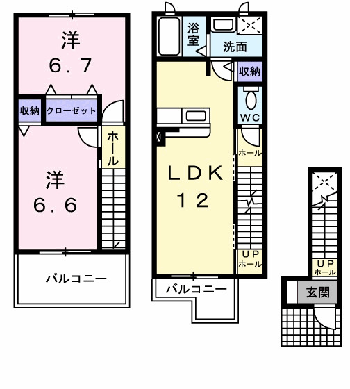 ハンプトンコート　山城の間取り