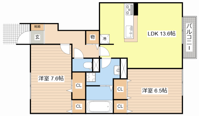 大津市見世のアパートの間取り