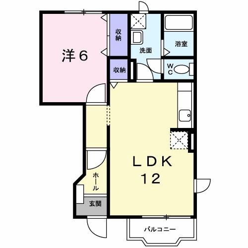 河北郡津幡町字横浜のアパートの間取り