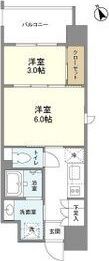 大阪市北区西天満のマンションの間取り